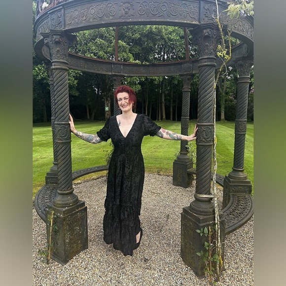 Disturbia Lilias Devoré Tiered Maxi Dress Size US 14 / UK 18 - Picture 7 of 7